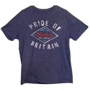 Norton Motorcycles Pride of Britain T-shirt Medium Blue